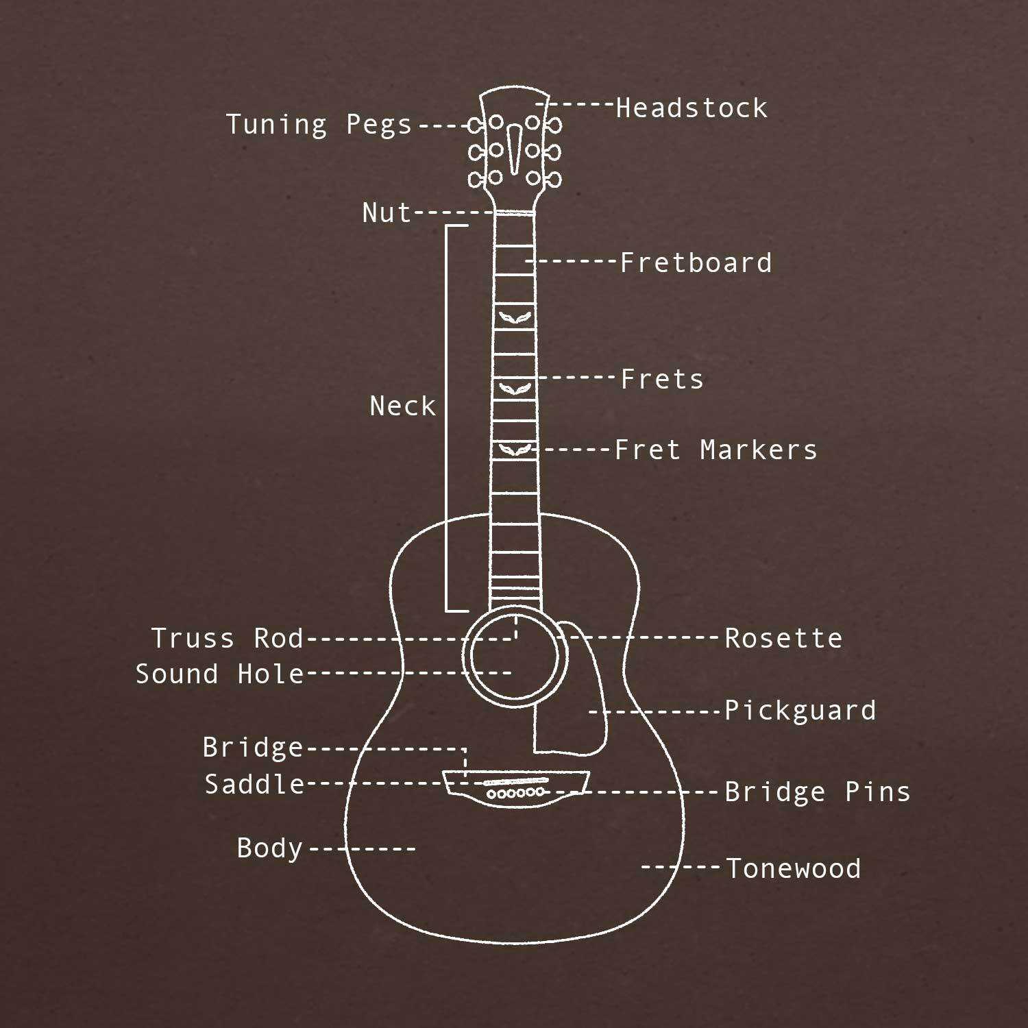 acoustic guitar parts diagram