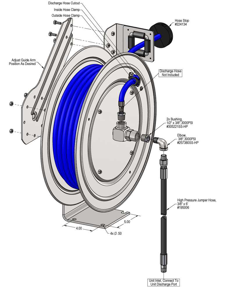 ames hose reel parts diagram