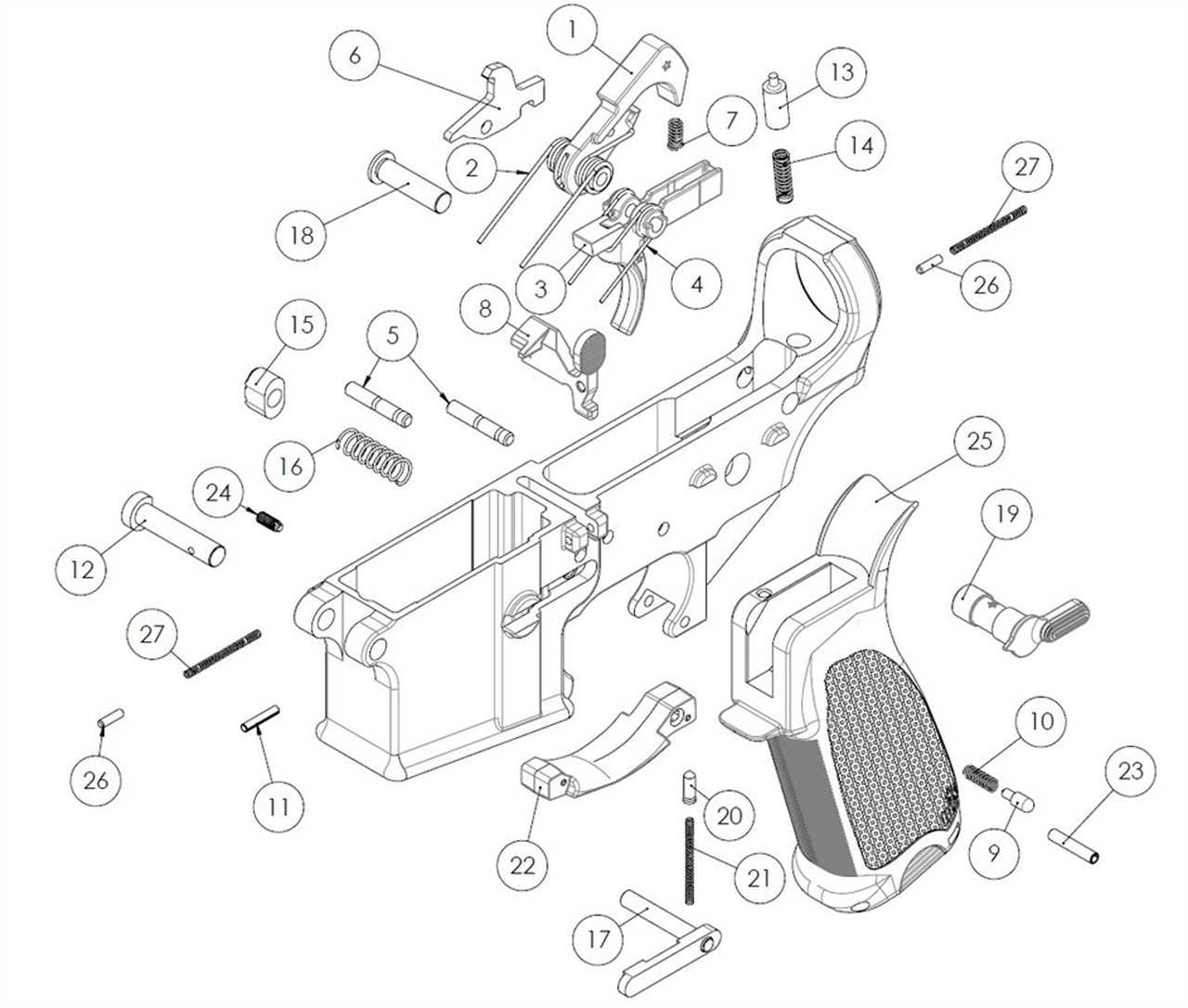 ar 15 lower parts kit diagram