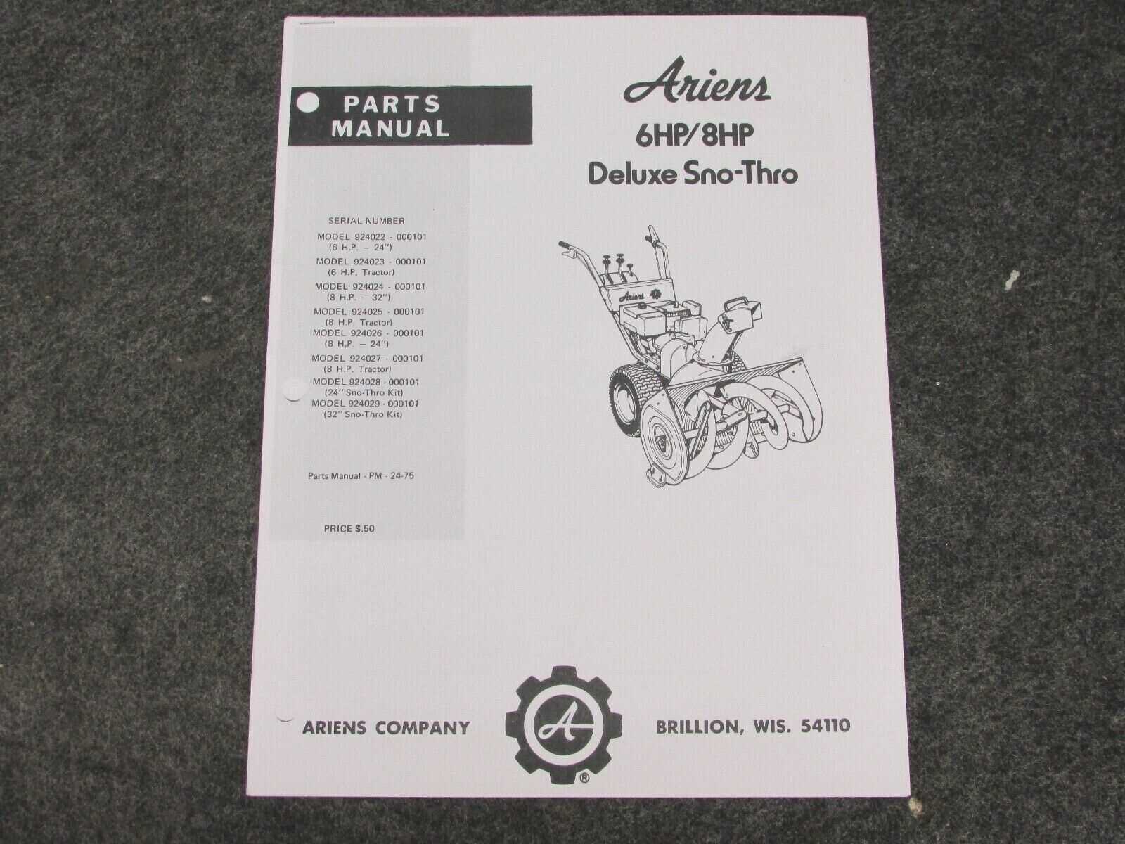 ariens deluxe 30 parts diagram