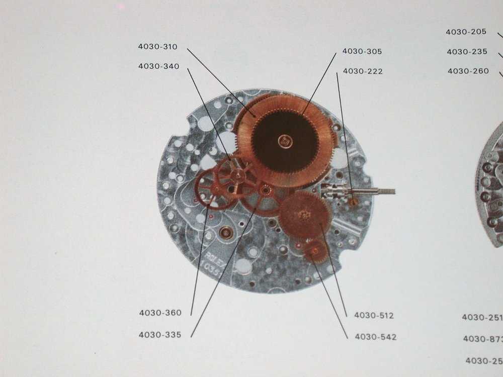 automatic watch movement parts diagram