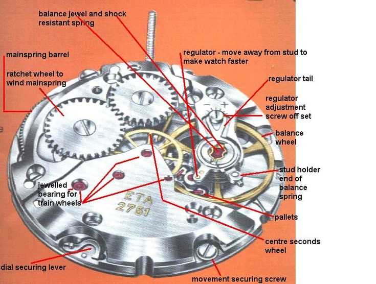 automatic watch movement parts diagram