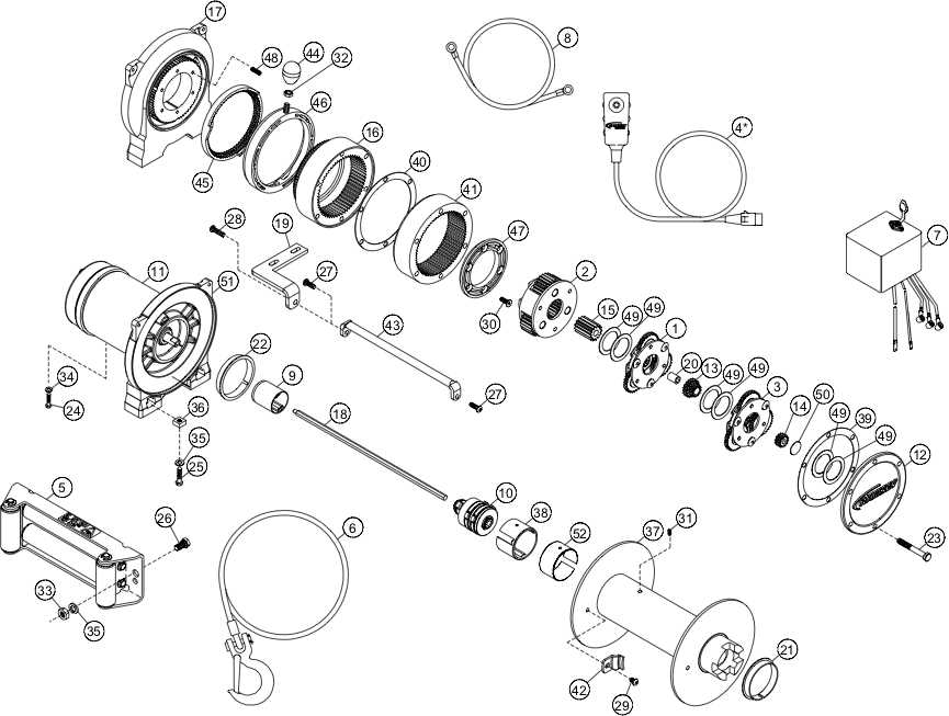 badlands winch parts diagram