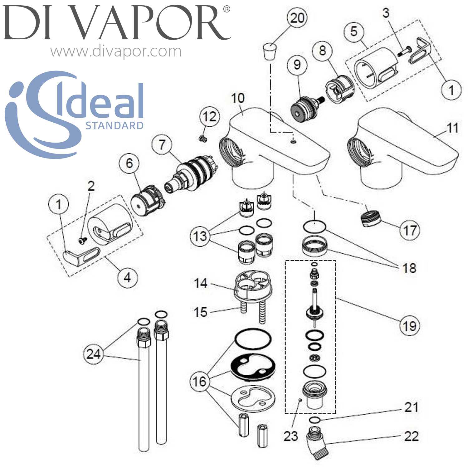 bathroom faucet diagram parts