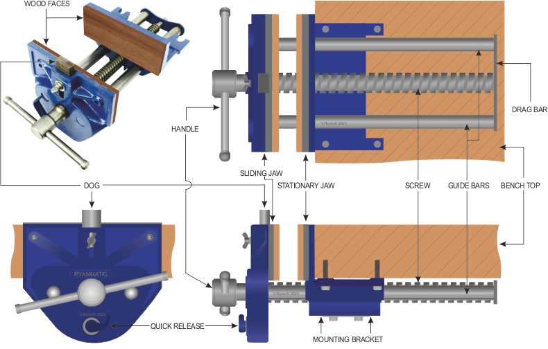 bench vise parts diagram