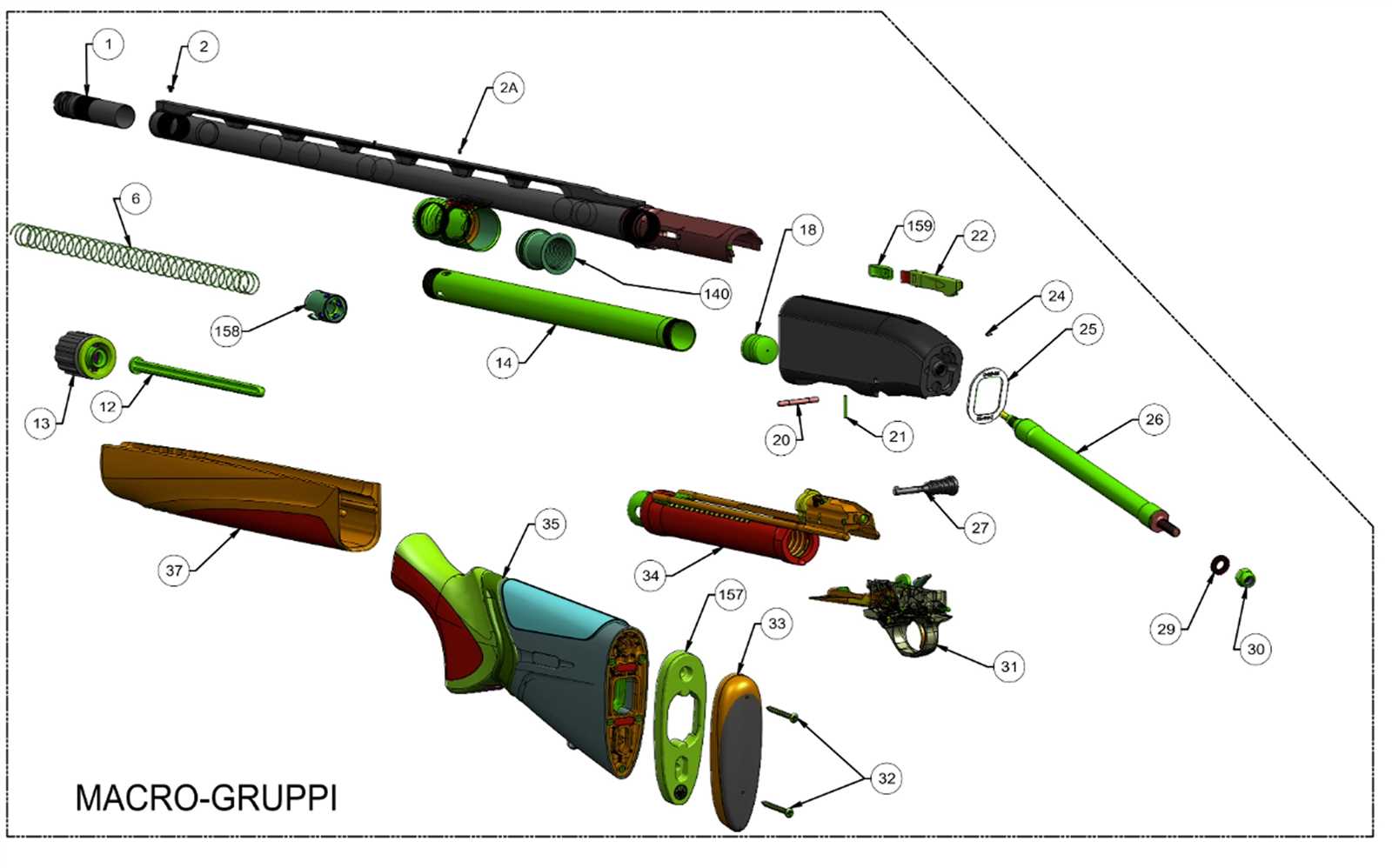 beretta a391 xtrema 2 parts diagram