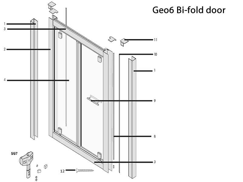 bi fold door parts diagram