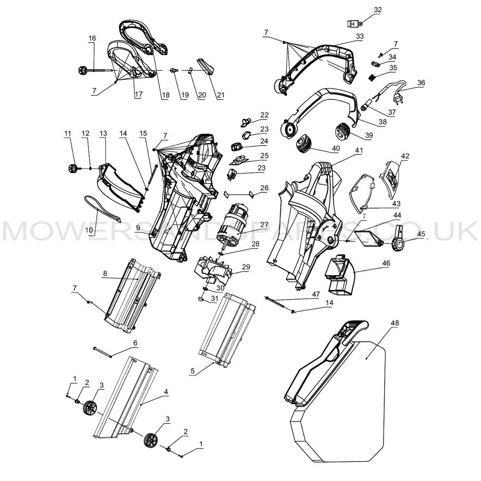 bissell crosswave parts diagram