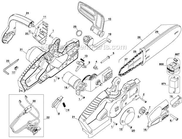 black max chainsaw parts diagram