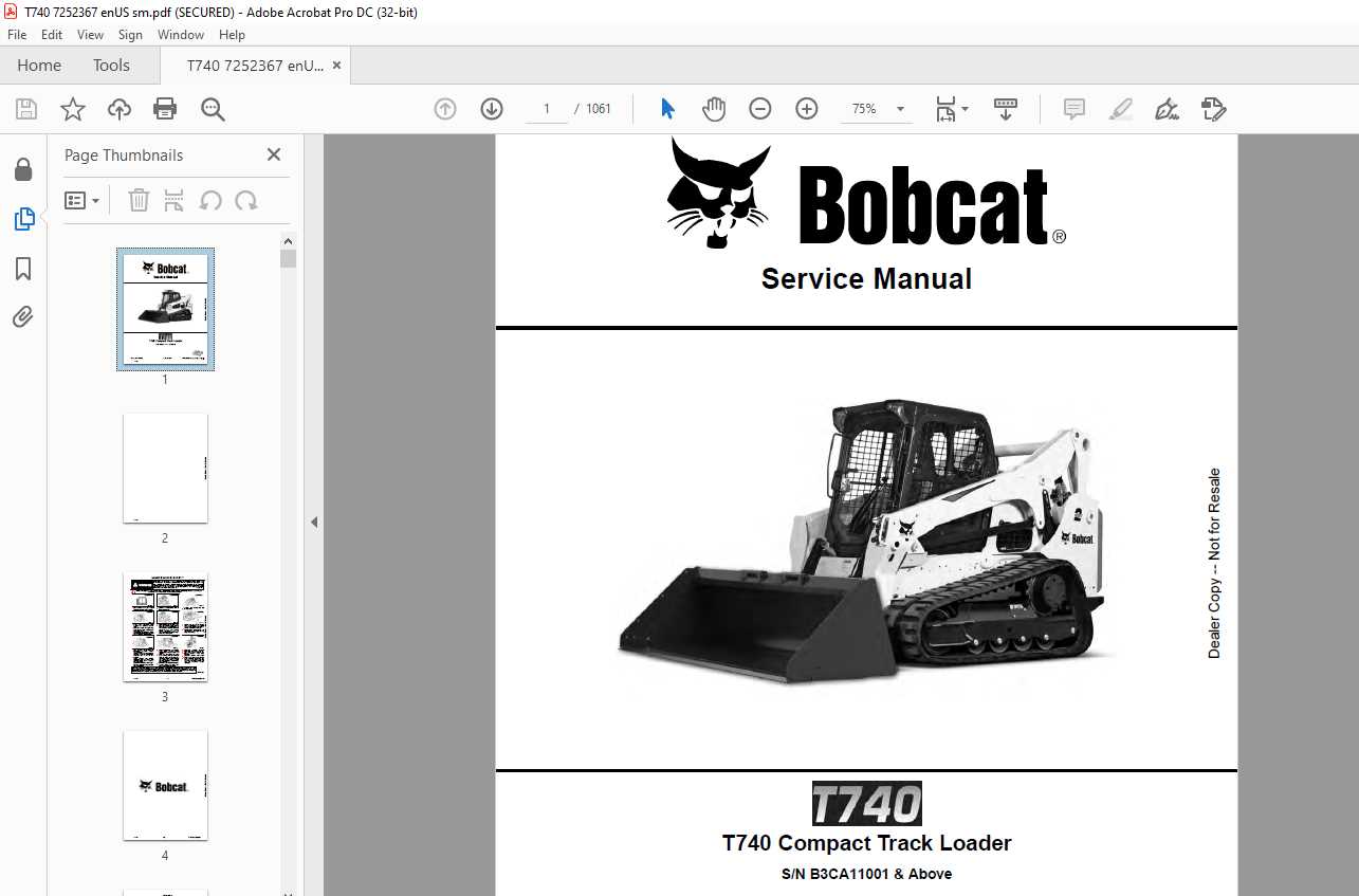 bobcat 709 backhoe parts diagram