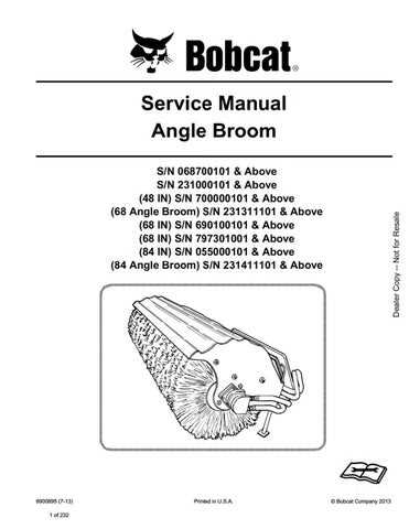 bobcat sweeper parts diagram