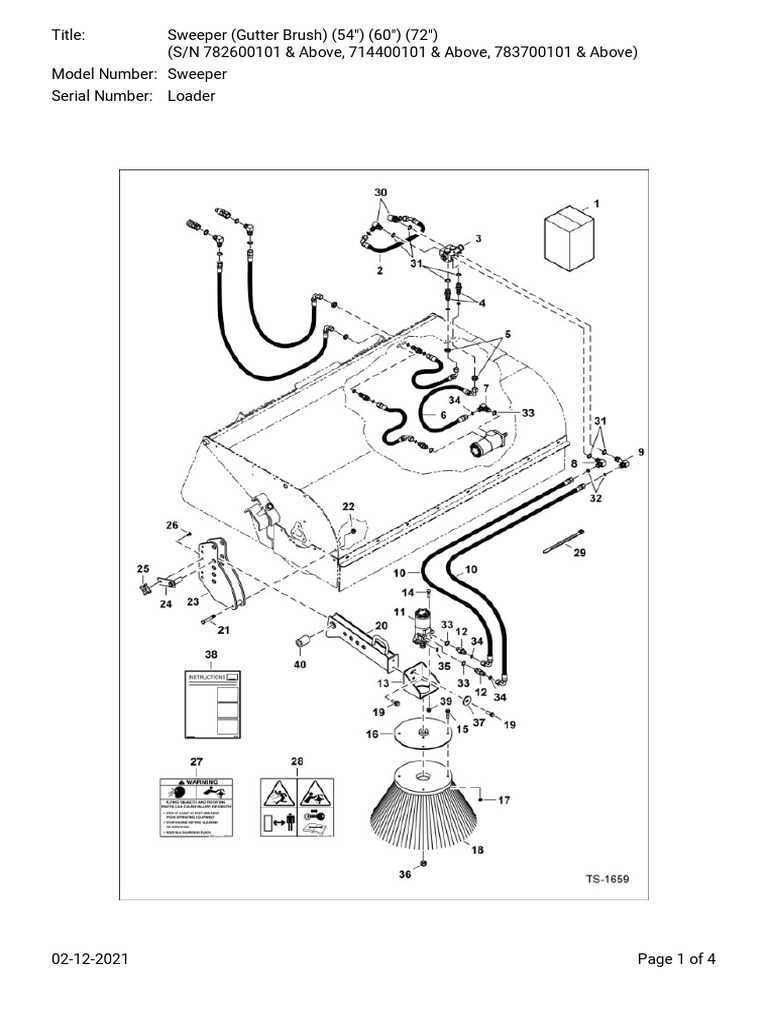 bobcat sweeper parts diagram