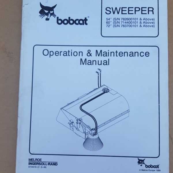 bobcat sweeper parts diagram