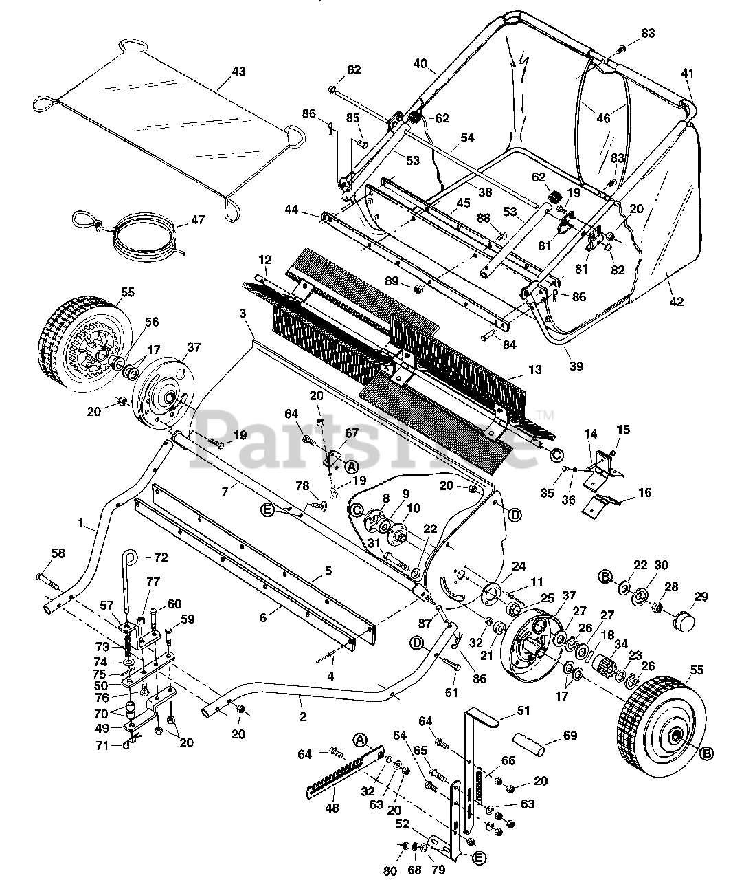 bobcat sweeper parts diagram