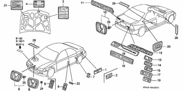 body part honda accord parts diagram