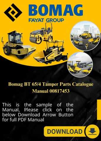 bomag bt65 parts diagram