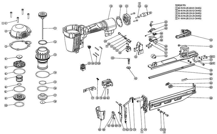 bostitch framing nailer parts diagram