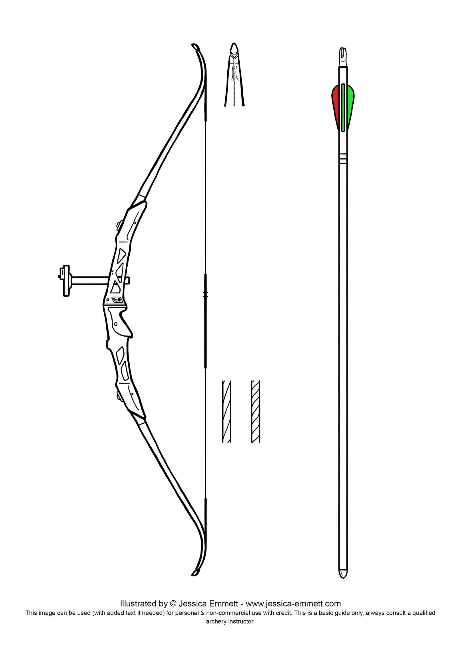 bow and arrow parts diagram