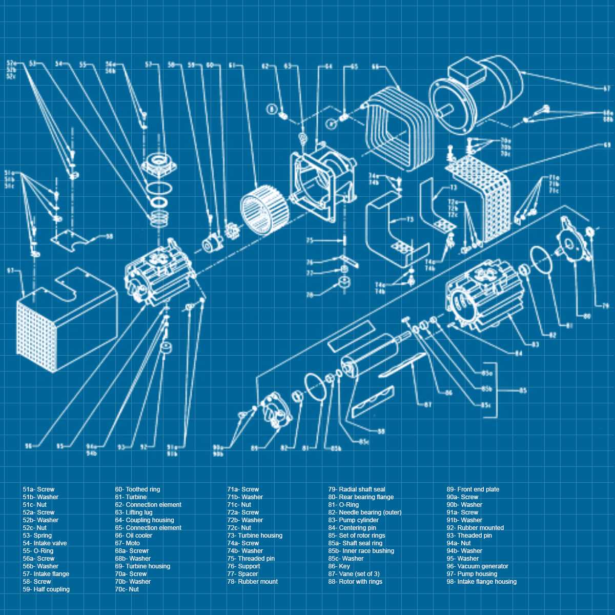 busch vacuum pump parts diagram