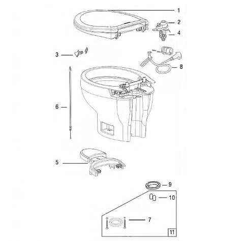 camper toilet parts diagram