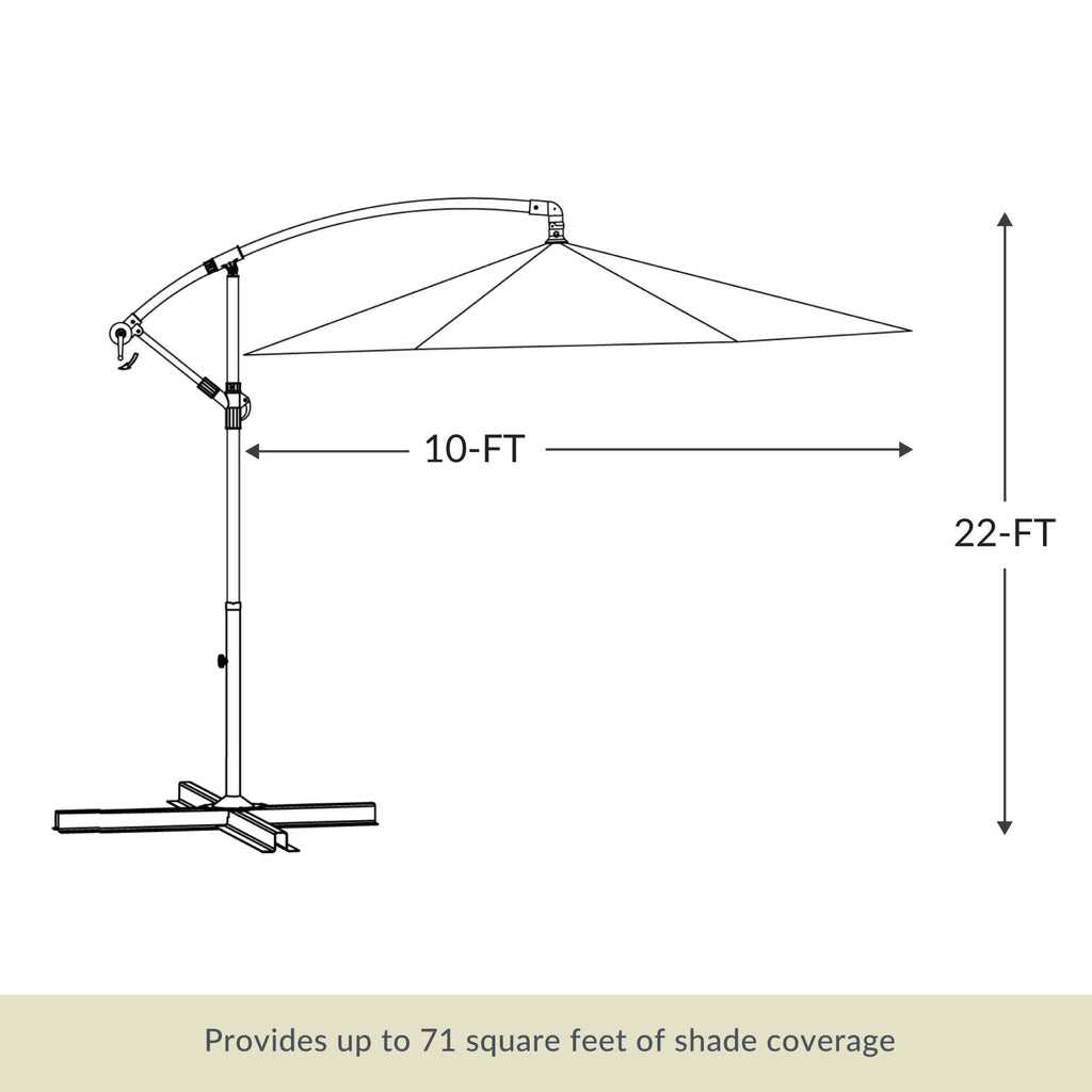 cantilever umbrella parts diagram