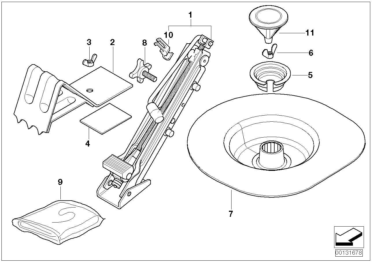 car jack parts diagram