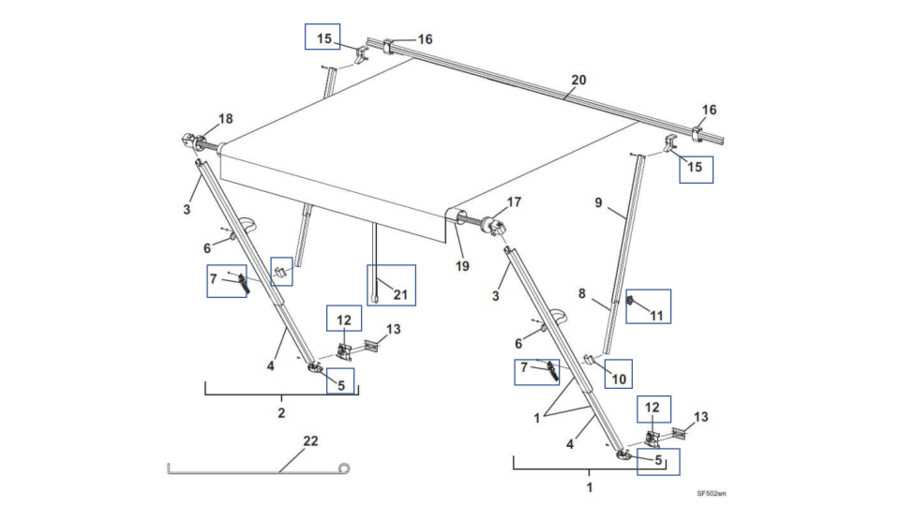 carefree awning parts diagram