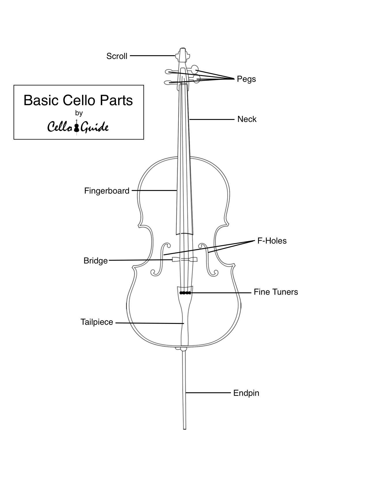 cello parts diagram