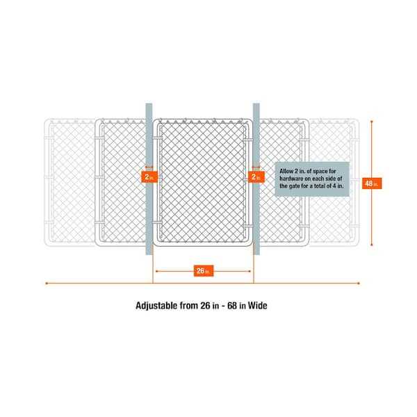 chain link fence gate parts diagram