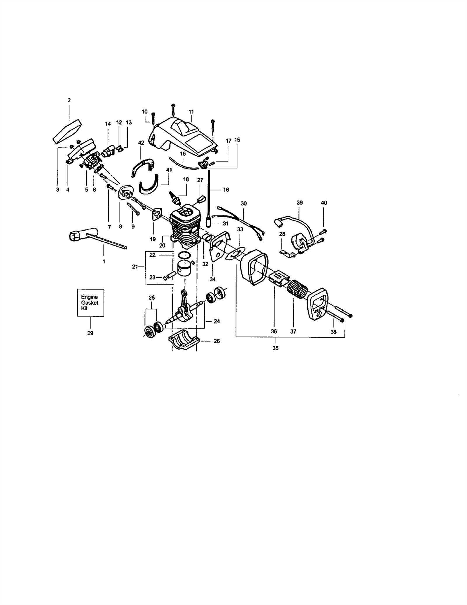 chainsaw parts diagram