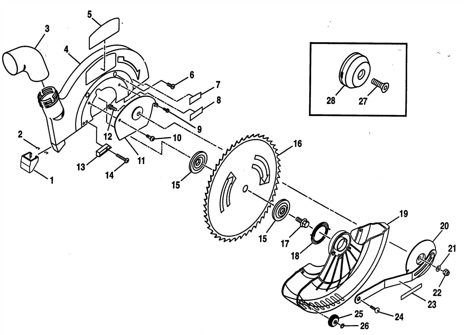 chop saw parts diagram