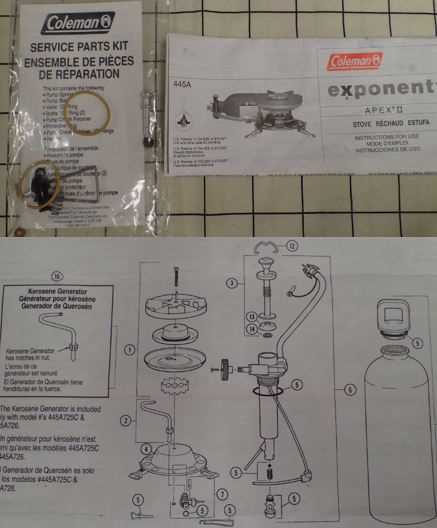 coleman stove parts diagram