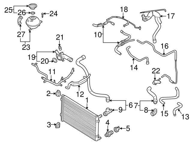 cooling system vw 2.0 engine parts diagram