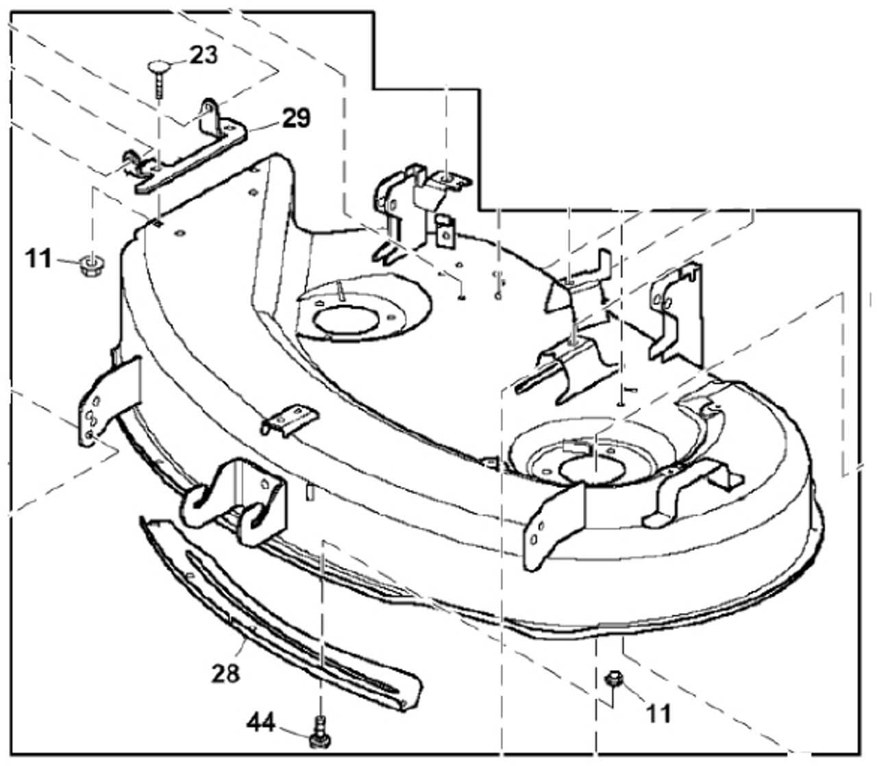 craftsman 42 inch mower deck parts diagram