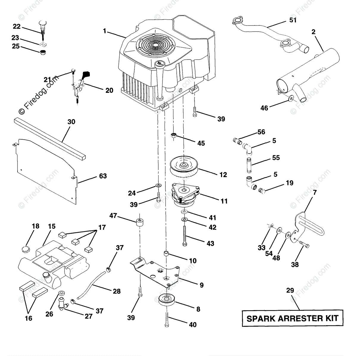 craftsman 42 riding mower parts diagram