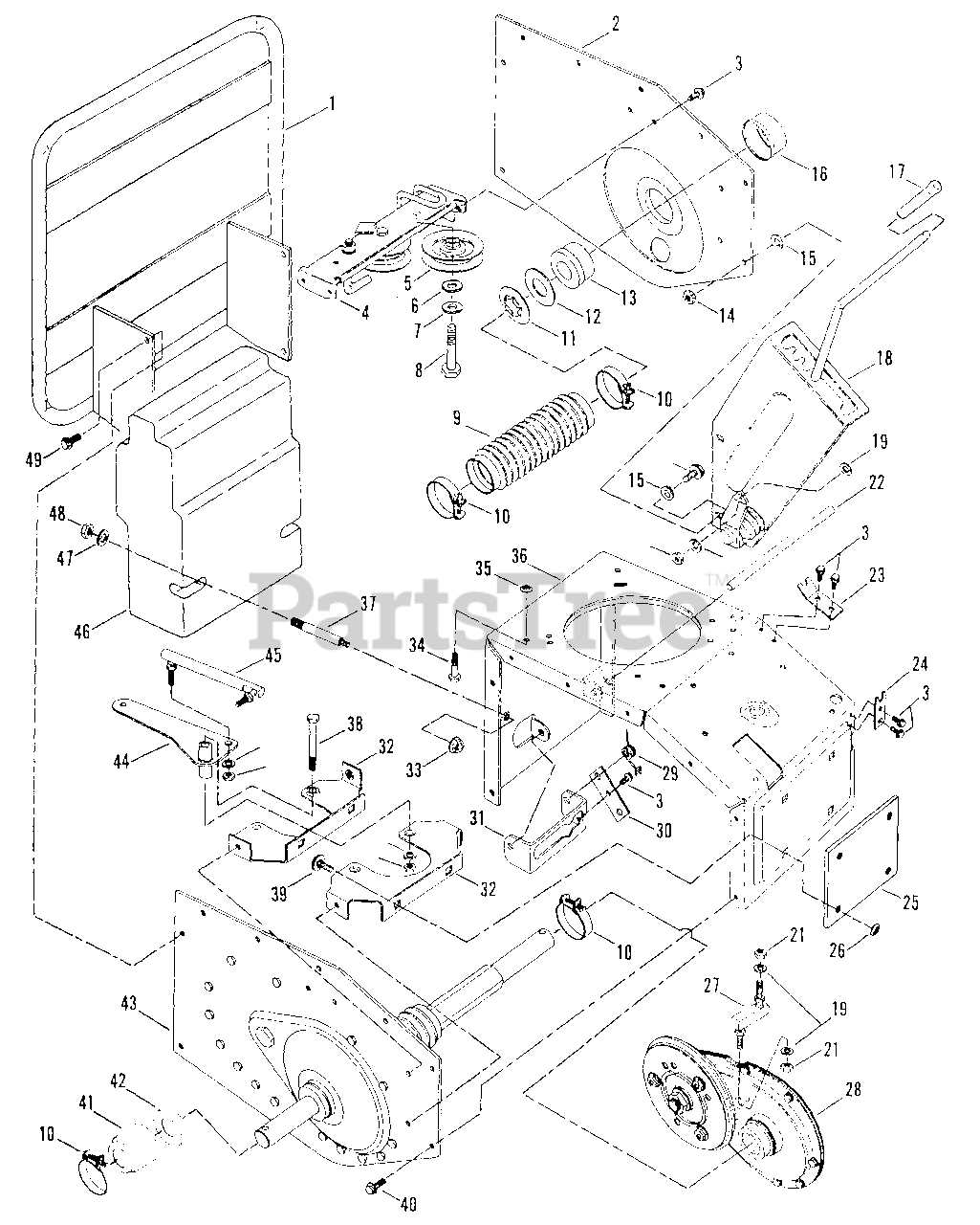 craftsman 5 hp tiller parts diagram