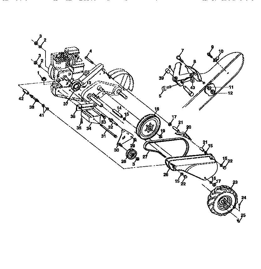 craftsman 5 hp tiller parts diagram