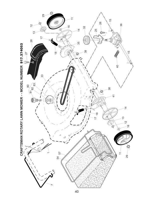 craftsman 675 series lawn mower parts diagram