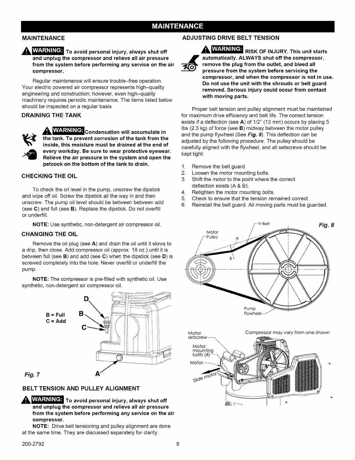 craftsman compressor parts diagram