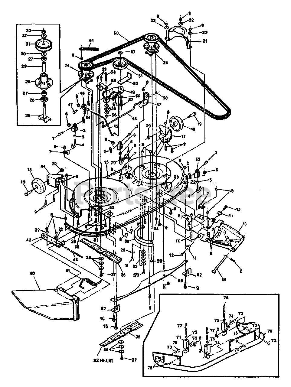 craftsman lawn tractor parts diagram