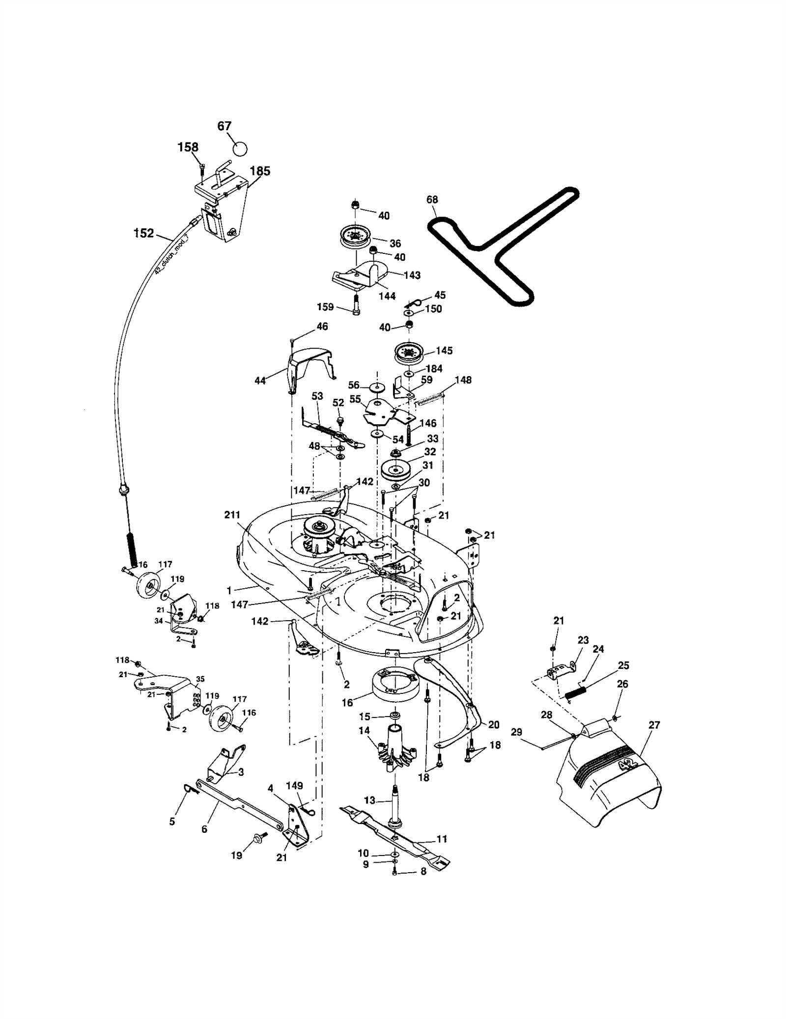 craftsman ltx1000 parts diagram