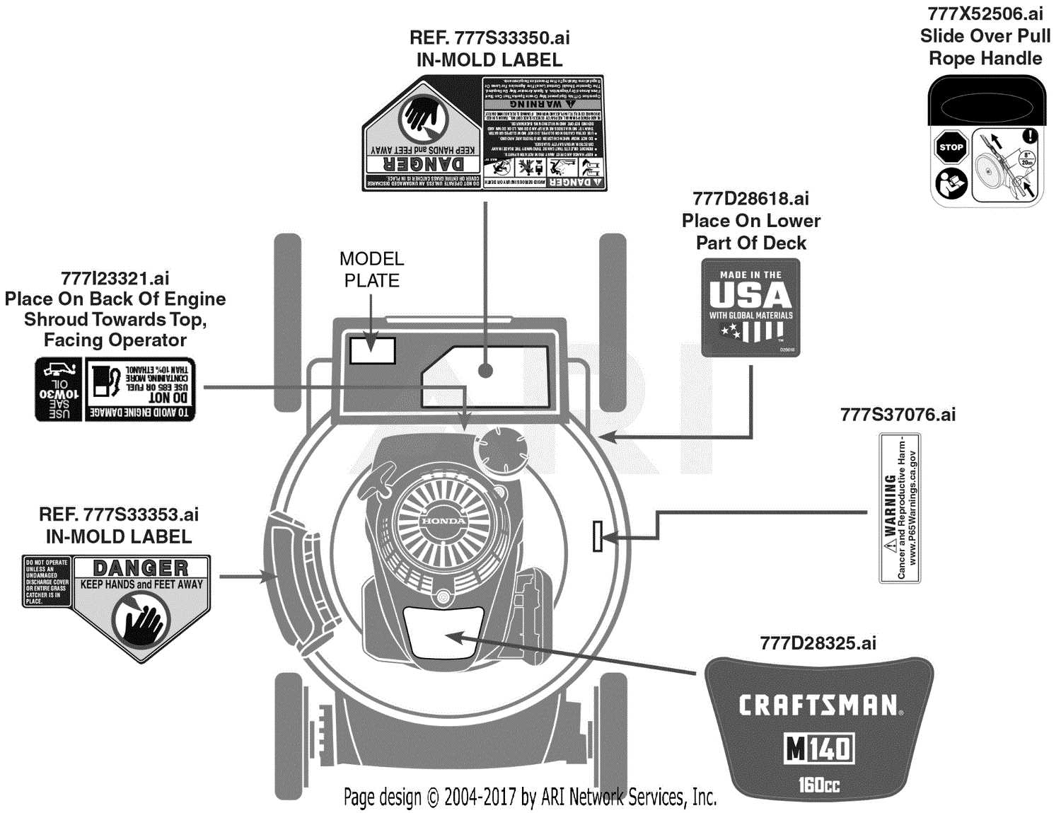 craftsman m140 parts diagram