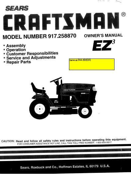 craftsman model 917 parts diagram