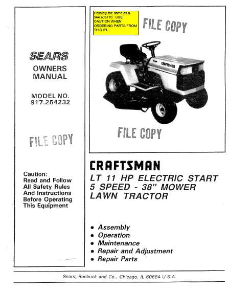 craftsman push lawn mower model 917 parts diagram