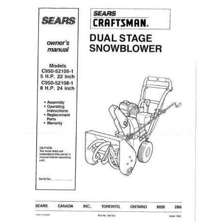 craftsman snow thrower parts diagram