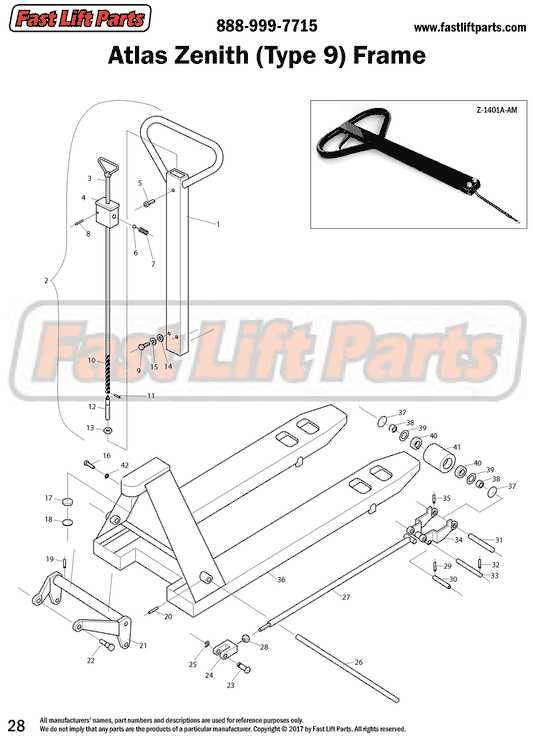 crown pallet jack parts diagram