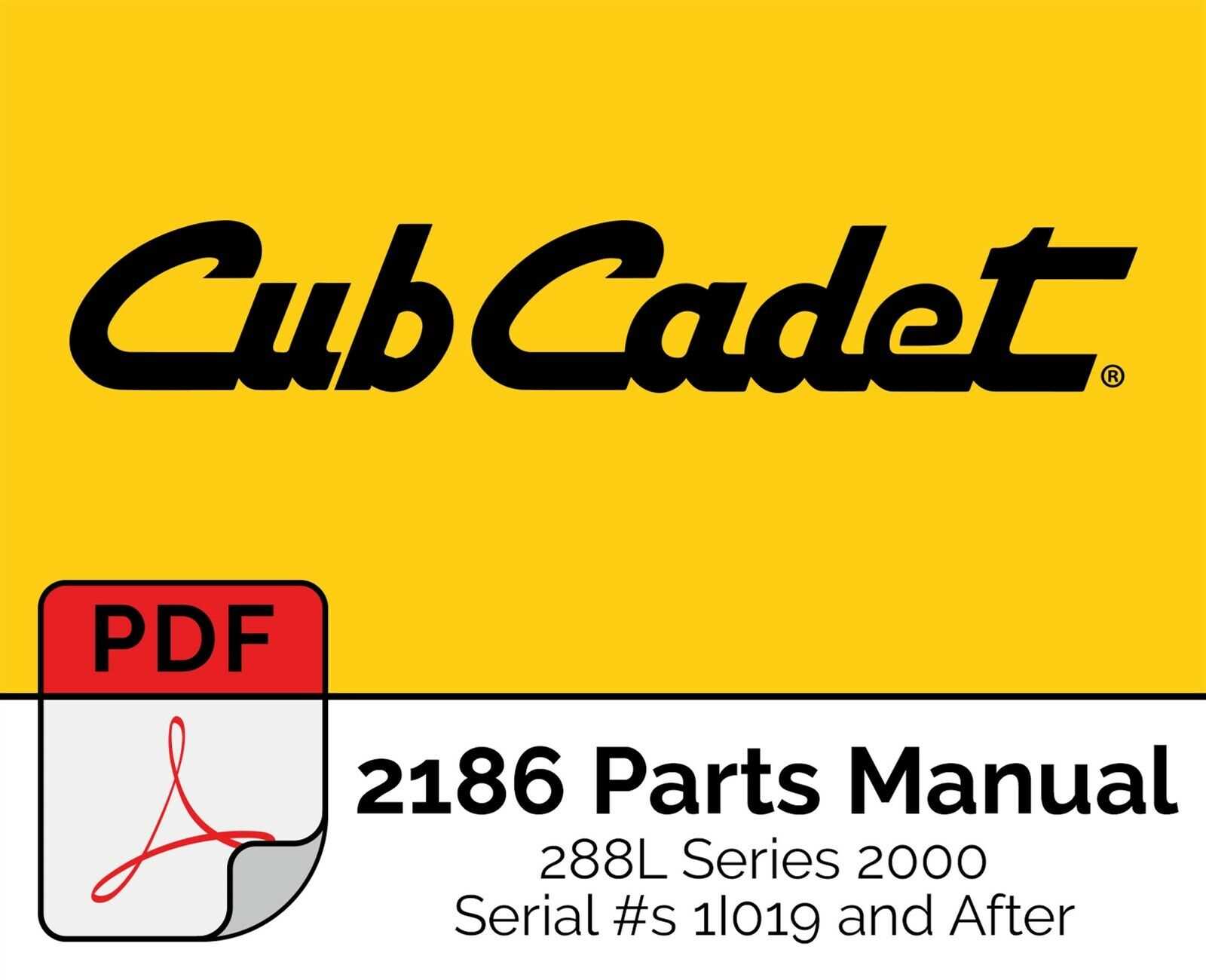 cub cadet 2186 parts diagram