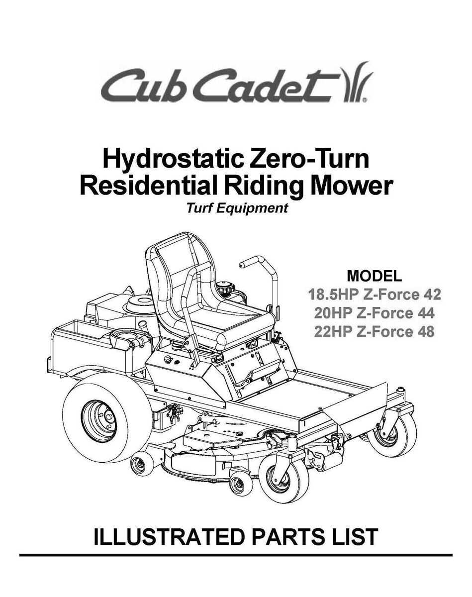 cub cadet rzt l 54 parts diagram