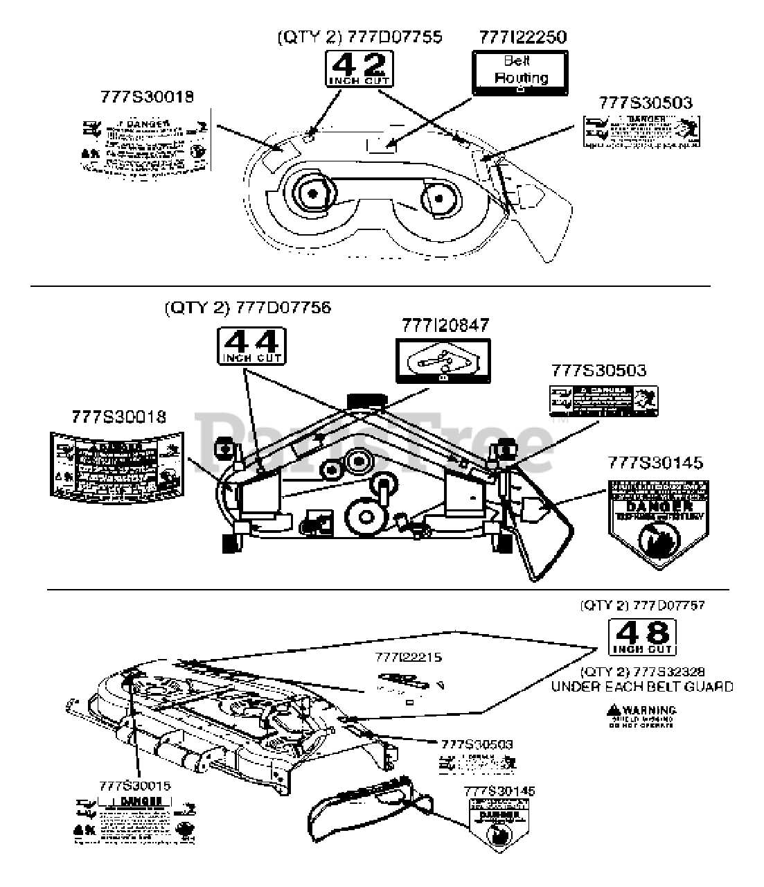 cub cadet z force 48 parts diagram