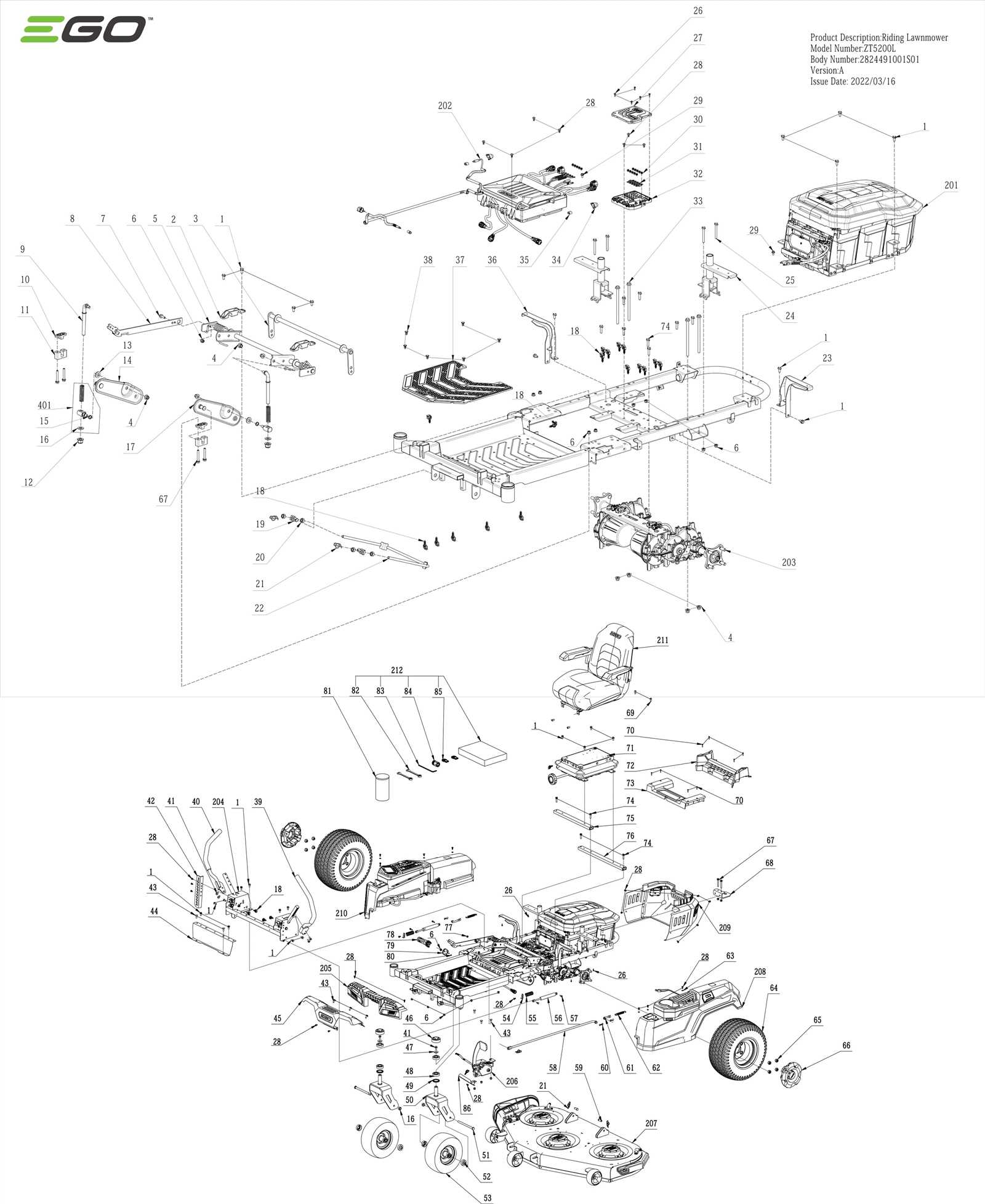 cub cadet zero turn parts diagram